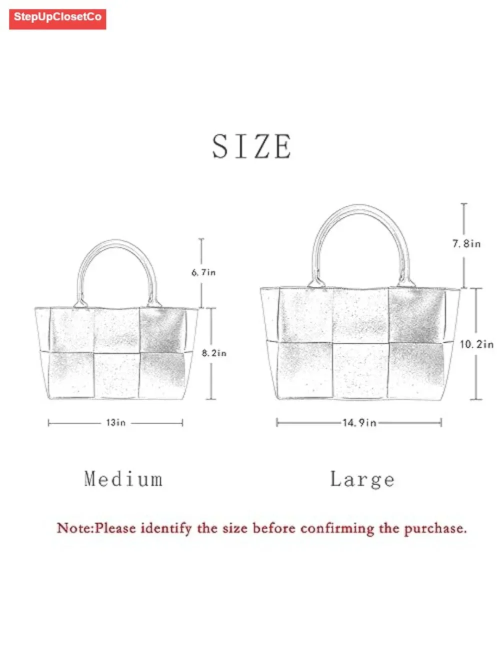 Faux Leather Woven Satchel Tote Work Bag with Matching Clutch